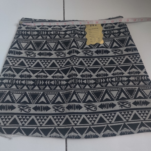 🆕 Fashion Triangle Geometric Egyptian Hieroglyphics Eye of Horus Mini Skirt_S - Picture 5 of 11